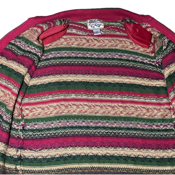 Vintage Heirloom Collectibles Red Nordic Knit Zip Up Cardigan Sweater 90’s Y2K - Picture 8 of 9